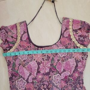 Floral Pink and Purple Sharara